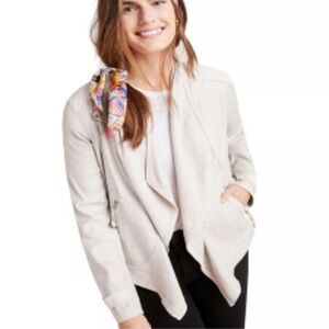Anthropologie Beige Jacket Unstructured Open Front XL